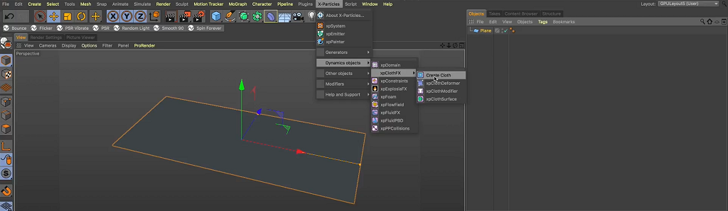Animating Cloth with X-Particles 4 - Quick Start C4D Tutorial - Create Cloth