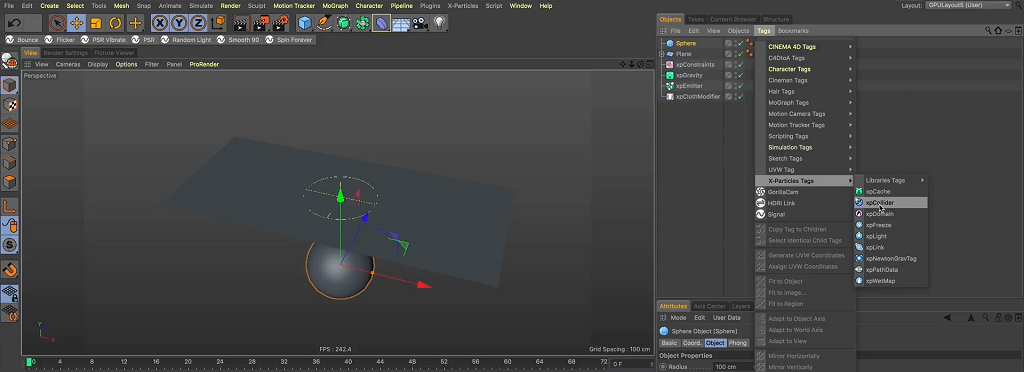 Animating Cloth with X-Particles 4 - Quick Start C4D Tutorial - xpCollider