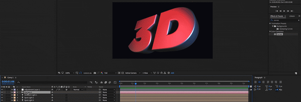 3d text animation video creator online free