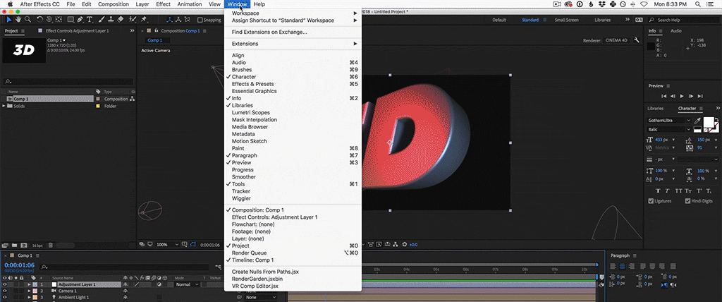 Create 3D Text in After Effects Without Any Plugins - Curves