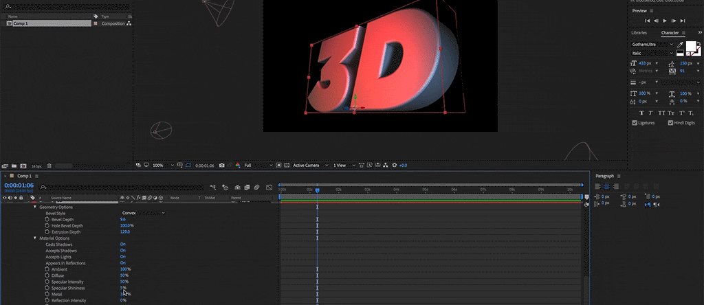 Create 3D Text in After Effects Without Any Plugins - Specular