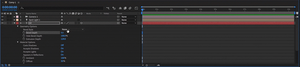 Create 3D Text in After Effects Without Any Plugins - Add Bevel