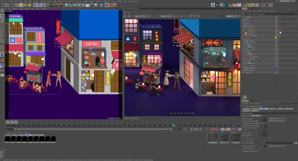 Animating 6 PayPal Commercials Using Cinema 4D and Redshift - C4D Layout Redshift