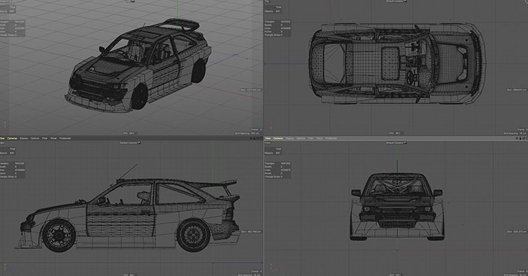 Interview: Designing a Real Ford Rally Car in Cinema 4D - Final Models