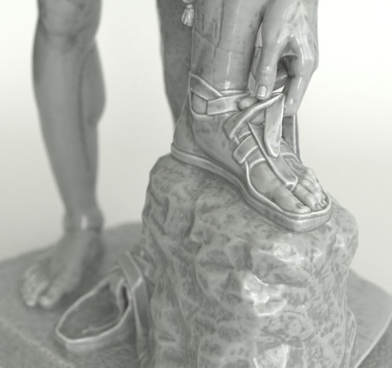 Foot of a statue
