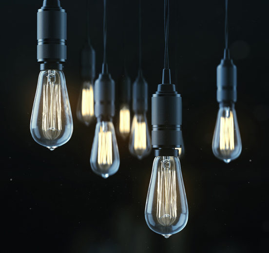 Edison Bulbs + Dust