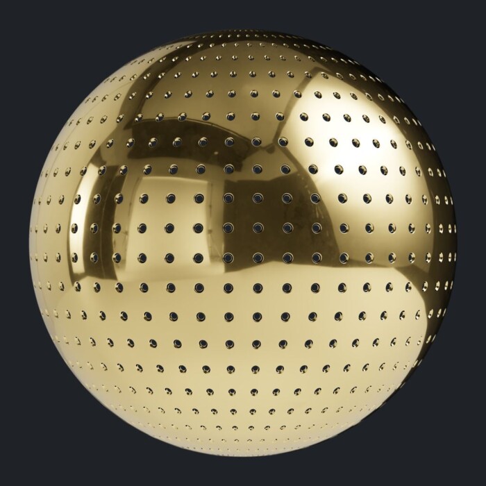 perforated gold circle texture