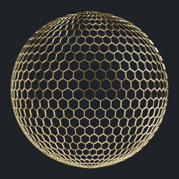Perforated Gold Hexagon Large texture