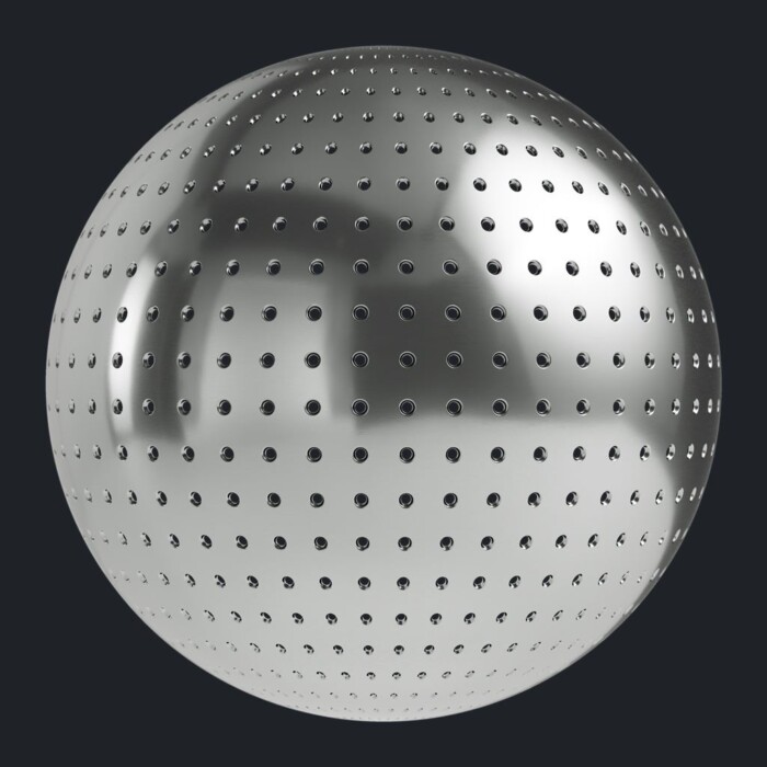 Perforated Metal Brushed Circle Grid Small texture