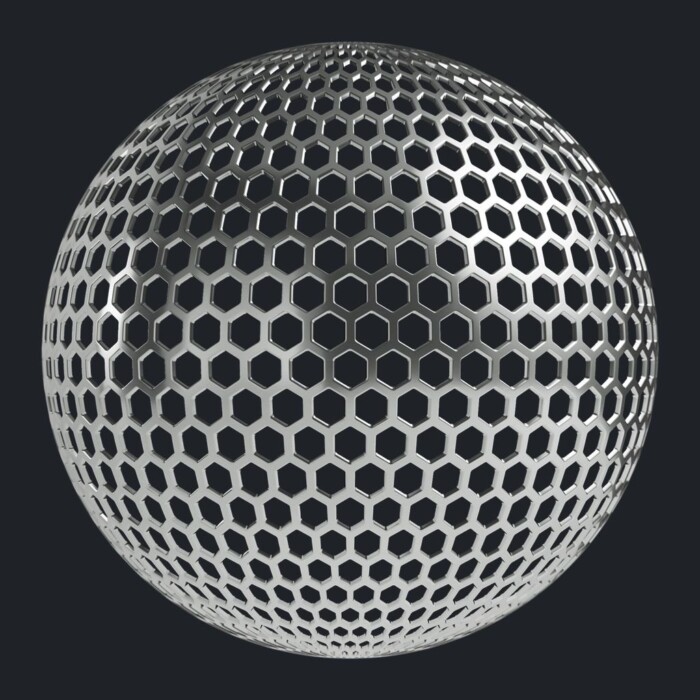 Perforated Metal Brushed Hexagon Medium texture