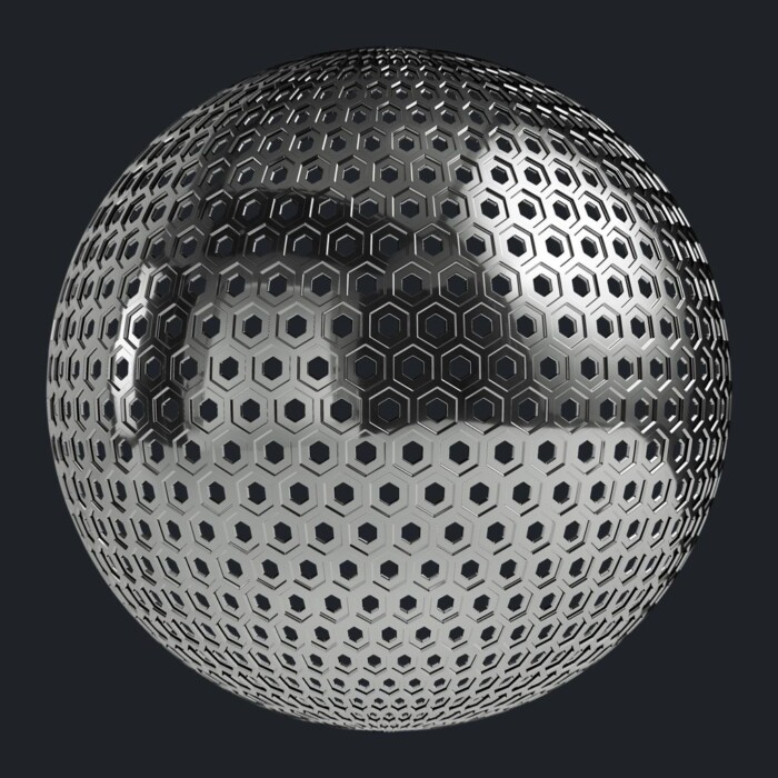 Perforated Metal Hexagon Inset texture