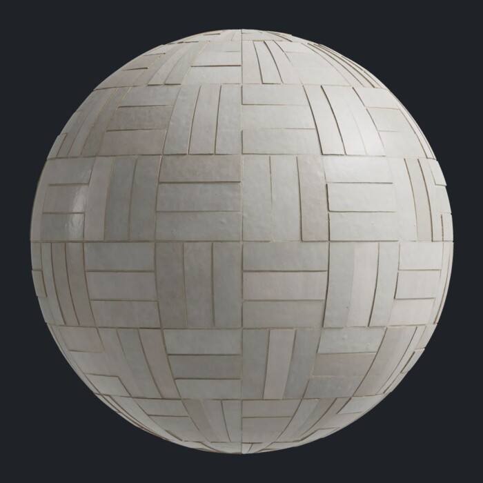Basketweave Pure White Zellige Tile texture