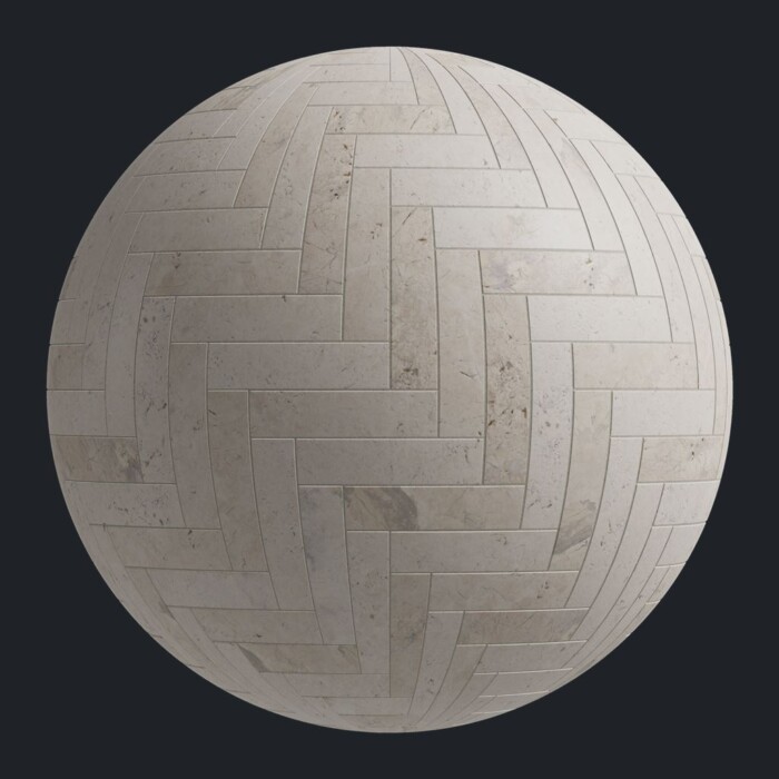 Herringbone White Dolomite Brushed Marble Tile texture