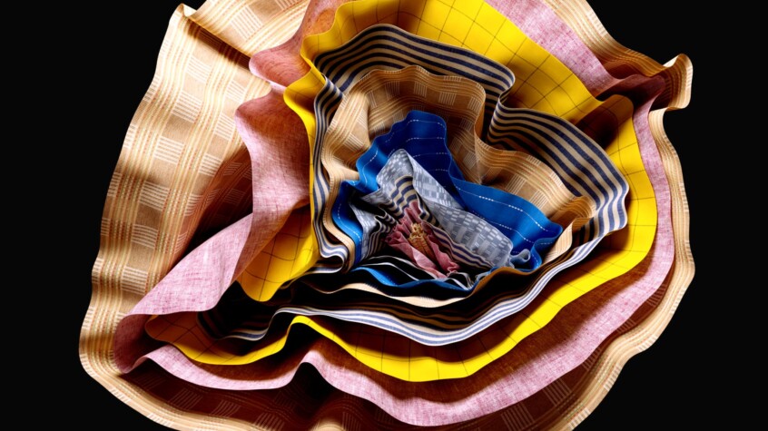 abstract cloth renders made with primitives in cinema 4d - featured